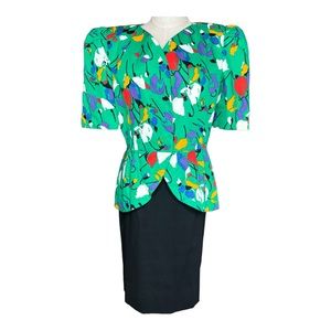 Vintage 1980s Power Suit Diane Dickinson Size 10/12